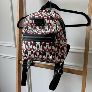 Loungefly Disney Parks Mickey Mouse Club Mini Backpack - Like New- Black & White